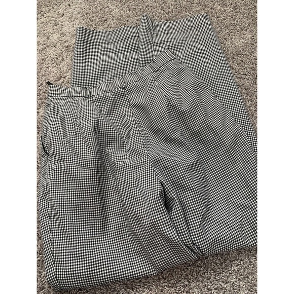 Vintage Houndstooth Trousers High Waist Pleated Career Pants charter club size 8 - Picture 11 of 11